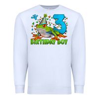White birthday boy frog age 3 Premium Sweatshirt - LillyAllenDesigns