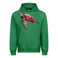 Emerald sea turtle pink glitter Urban Hoodie - Artiststas