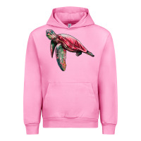 Fuchsia Pink sea turtle pink glitter Urban Hoodie - Artiststas