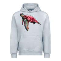 Heather Grey sea turtle pink glitter Urban Hoodie - Artiststas