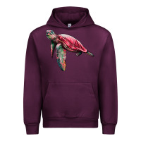 Mauve Wine sea turtle pink glitter Urban Hoodie - Artiststas