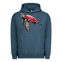 Pigment Midnight Navy sea turtle pink glitter Urban Hoodie - Artiststas