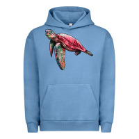 Pigment Pebble Blue sea turtle pink glitter Urban Hoodie - Artiststas