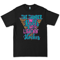 Black THE THUNDER ROLLS AND THE LIGHTNIN’ STRİKES Premium Tee - JahusDesignShop