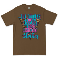 Cacao THE THUNDER ROLLS AND THE LIGHTNIN’ STRİKES Premium Tee - JahusDesignShop