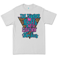 Dove Grey THE THUNDER ROLLS AND THE LIGHTNIN’ STRİKES Premium Tee - JahusDesignShop