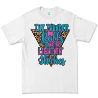 White THE THUNDER ROLLS AND THE LIGHTNIN’ STRİKES Premium Tee - JahusDesignShop