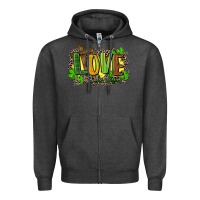 Charcoal Heather love like jesus st. patricks Zipper Hoodie - FaDigitalArtStudio