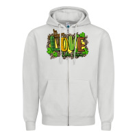 Dove Grey love like jesus st. patricks Zipper Hoodie - FaDigitalArtStudio