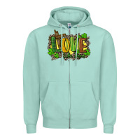 Seafoam love like jesus st. patricks Zipper Hoodie - FaDigitalArtStudio