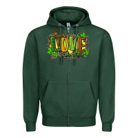 Sports Green love like jesus st. patricks Zipper Hoodie - FaDigitalArtStudio