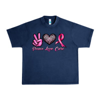Navy peace love cure Urban Heavy Tee - JahusDesignShop