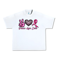 White peace love cure Urban Heavy Tee - JahusDesignShop