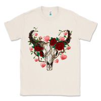 Natural valentines bull skull Classic Tee - RanaPortraitStore