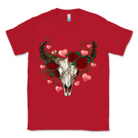 Red valentines bull skull Classic Tee - RanaPortraitStore