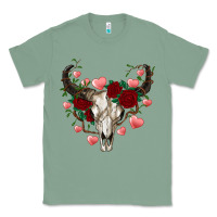 Sage valentines bull skull Classic Tee - RanaPortraitStore