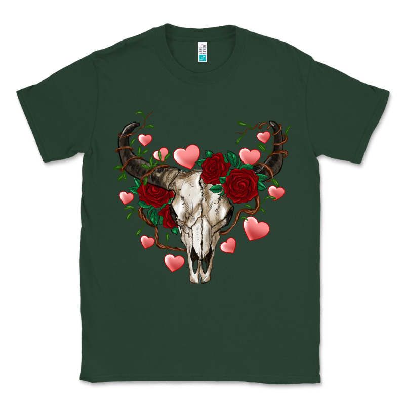 Valentines Bull Skull Classic Tee by RanaPortraitStore | Teevron