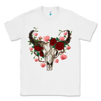 White valentines bull skull Classic Tee - RanaPortraitStore