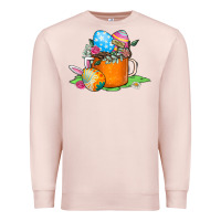 Pale Pink Easter Coffee Premium Sweatshirt - CowhideDigitalArt