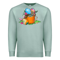 Seafoam Easter Coffee Premium Sweatshirt - CowhideDigitalArt