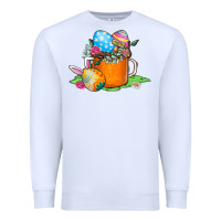 White Easter Coffee Premium Sweatshirt - CowhideDigitalArt