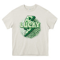 Cream st. patrick's day lucky Heavy Core Tee - MaliasSmallBusiness