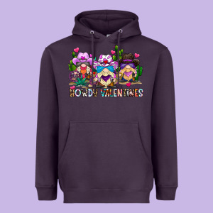 Howdy Valentines Heavyweight Hoodie Designed By Cowhidedigitalart