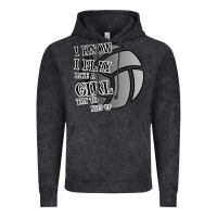 Vintage Black I Know I Play Like A Girl Try To Keep Up Volleyball Vintage Hoodie - Bettercallsaul