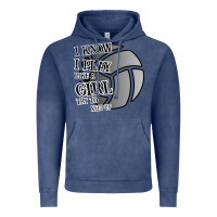 Vintage Denim I Know I Play Like A Girl Try To Keep Up Volleyball Vintage Hoodie - Bettercallsaul