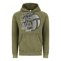 Vintage Olive I Know I Play Like A Girl Try To Keep Up Volleyball Vintage Hoodie - Bettercallsaul