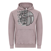 Vintage Zinc I Know I Play Like A Girl Try To Keep Up Volleyball Vintage Hoodie - Bettercallsaul