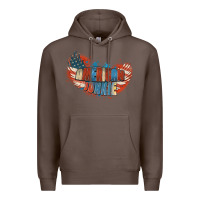 Coffee American junkie 4th of july Premium Hoodie - FaDigitalArtStudio