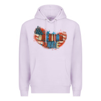 Lilac American junkie 4th of july Premium Hoodie - FaDigitalArtStudio