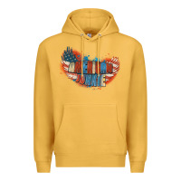 Mustard American junkie 4th of july Premium Hoodie - FaDigitalArtStudio