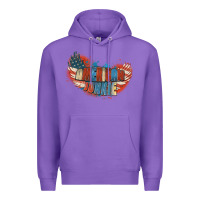 Purple American junkie 4th of july Premium Hoodie - FaDigitalArtStudio