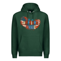 Sports Green American junkie 4th of july Premium Hoodie - FaDigitalArtStudio