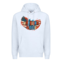 White American junkie 4th of july Premium Hoodie - FaDigitalArtStudio