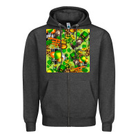 St. Patrick's Donkey With Shamrock Seamless Zipper Hoodie | Teevron