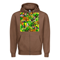 Chestnut St. Patrick's Donkey With Shamrock Seamless Zipper Hoodie - FaDigitalArtStudio