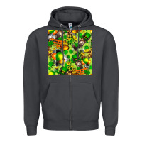 Smoke St. Patrick's Donkey With Shamrock Seamless Zipper Hoodie - FaDigitalArtStudio