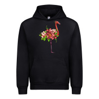 Black flamingo with tropical flowers Urban Hoodie - Artiststas