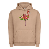 Pigment Burro flamingo with tropical flowers Urban Hoodie - Artiststas