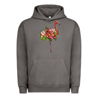 Pigment Tornado flamingo with tropical flowers Urban Hoodie - Artiststas
