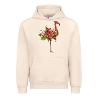 Sandshell flamingo with tropical flowers Urban Hoodie - Artiststas