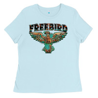 Baby Blue aztec free bird Ladies Tee - NancyCooperArtShop