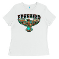 White aztec free bird Ladies Tee - NancyCooperArtShop