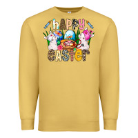 Antique Gold Happy Easter Premium Sweatshirt - CowhideDigitalArt