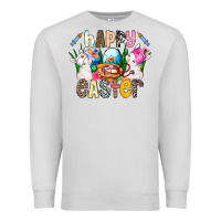 Dove Grey Happy Easter Premium Sweatshirt - CowhideDigitalArt