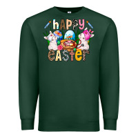 Sports Green Happy Easter Premium Sweatshirt - CowhideDigitalArt