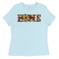 Baby Blue christmas home with windmill Ladies Tee - RanaPortraitStore